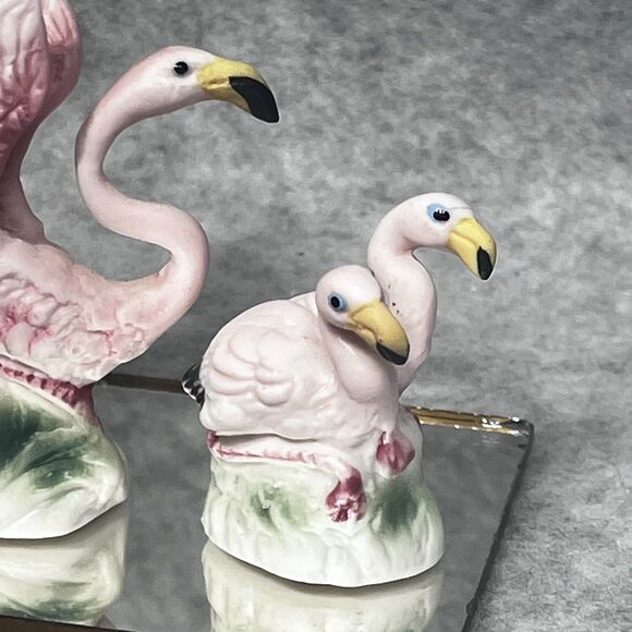 Vintage Miniature Pink Flamingo Porcelain Tropical Bird Hagen Renaker ? Japan ? - Picture 13 of 13